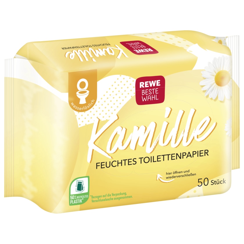 Rewe Beste Wahl Feuchtes Toilettenpapier Kamille 50 Stück
